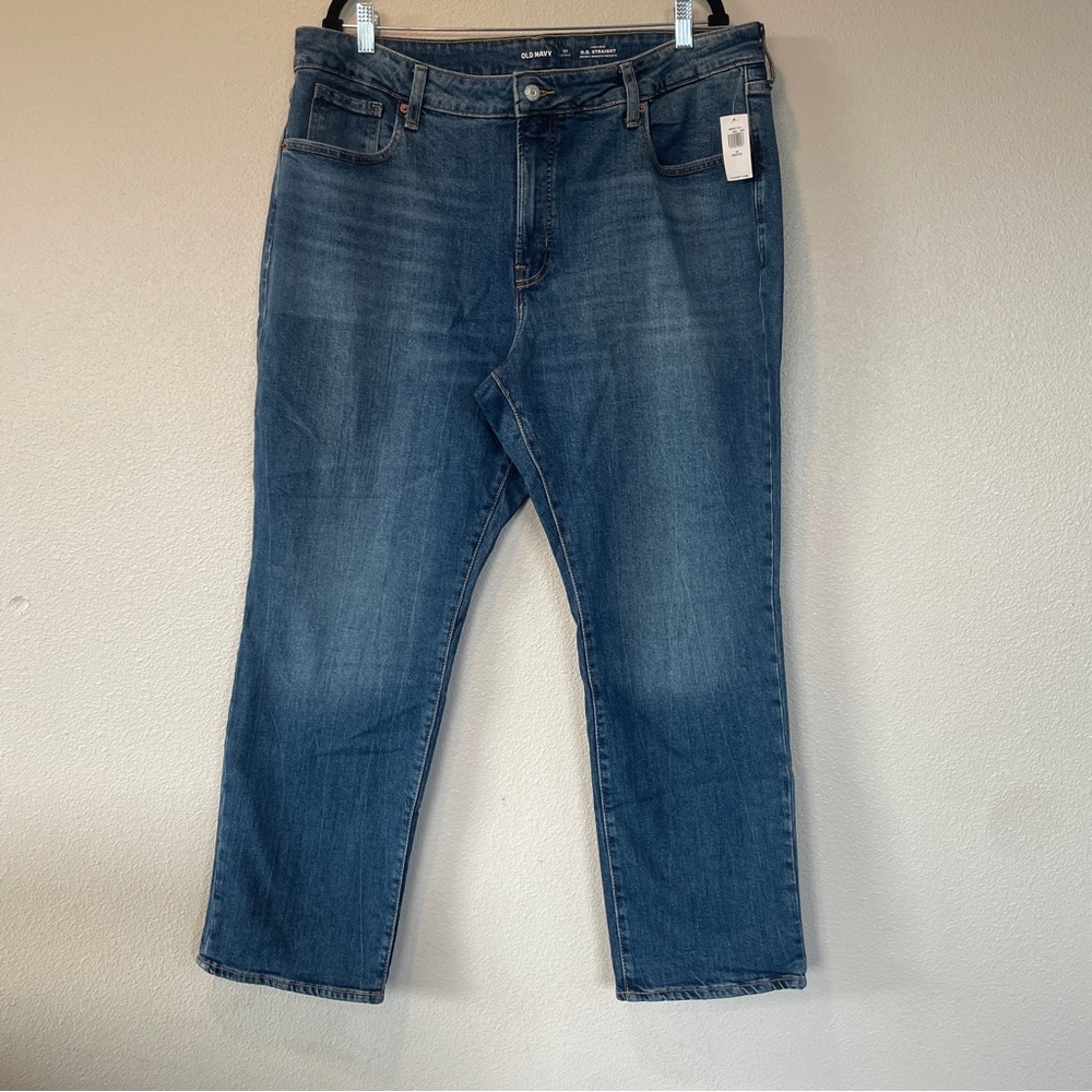 Old Navy Women Blue High Rise OG Straight Secret Smooth Pockets Jeans 18 P 18P